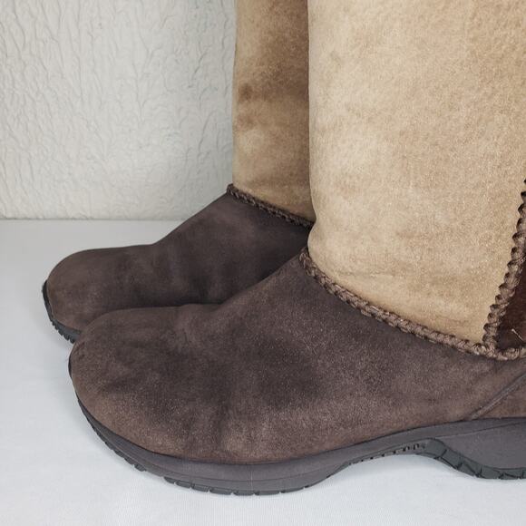 Merrell Encore Stitch High Espresso Boots Womens Size 8.5 Shearling Lining - Picture 10 of 16